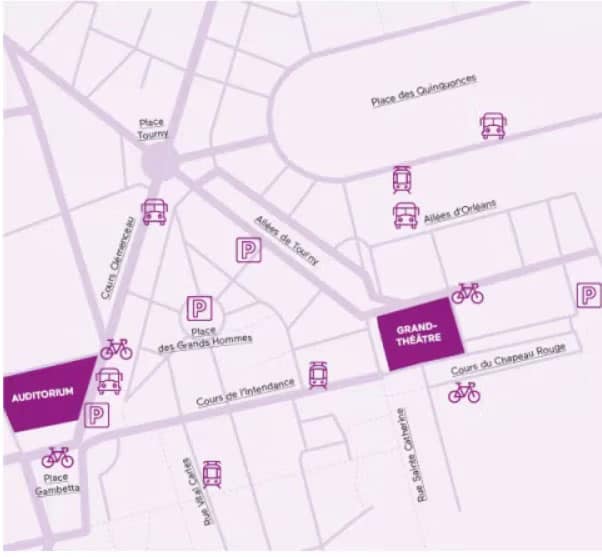 Plan d'accès au centre acéso PBM Bordeaux